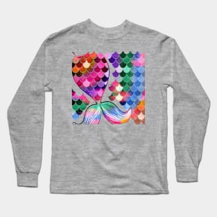 Colorful Mermaid Tail Long Sleeve T-Shirt